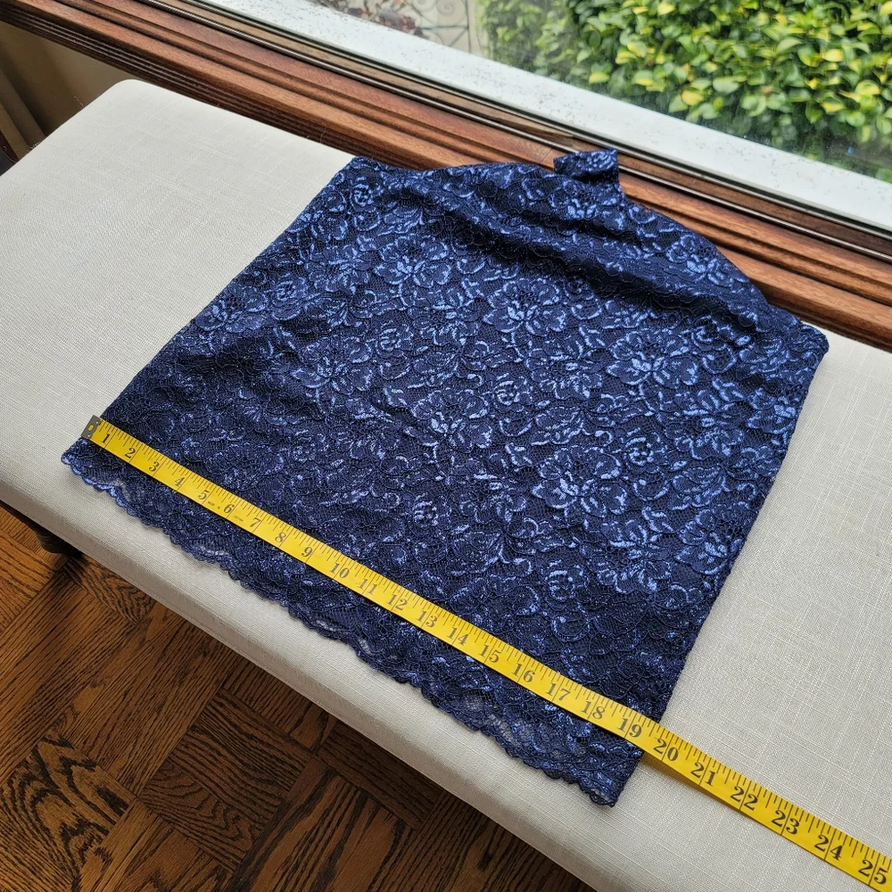 New! J CREW sz XS X-Small Halter Top Navy Blue Metallic NWT